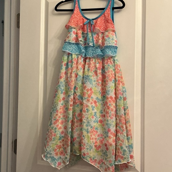 Jona Michelle Other - Jona Michelle Coral and Blue Floral Dress